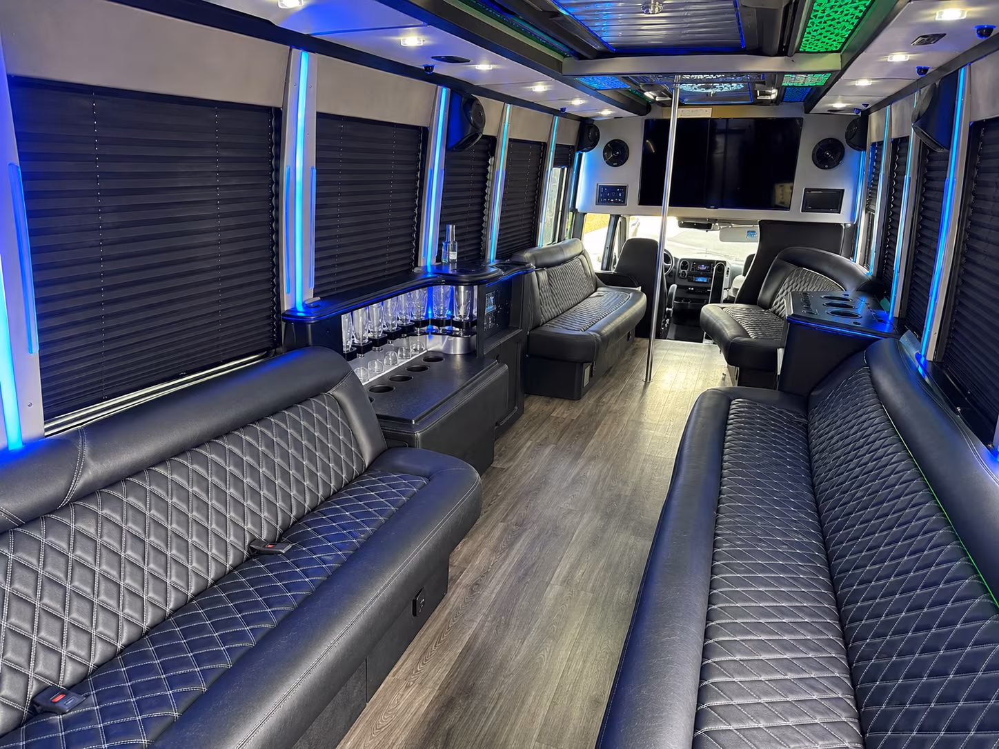 25 Passenger Party Bus Interior