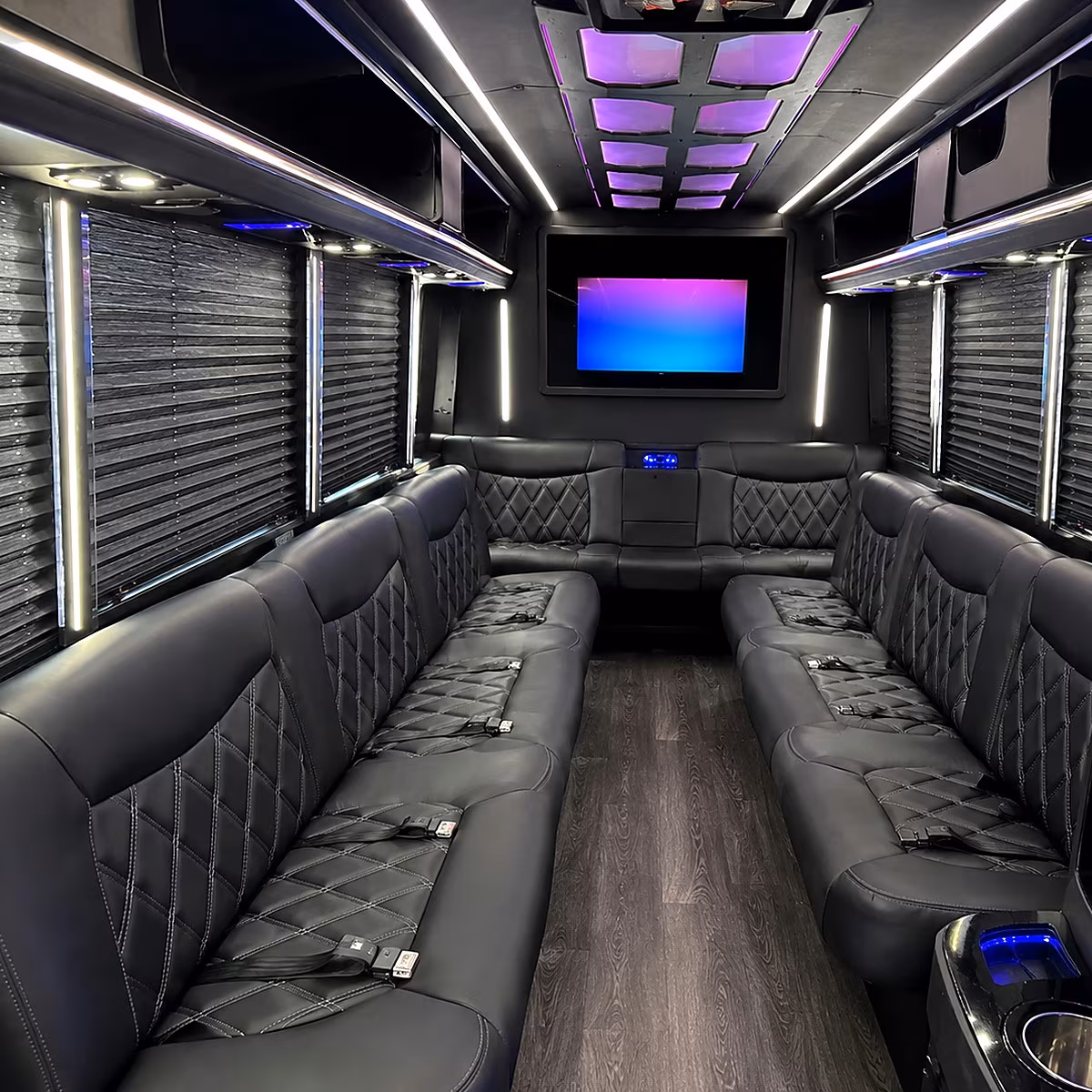 Bellevue Concert & Music Festival Transportation party bus interior
