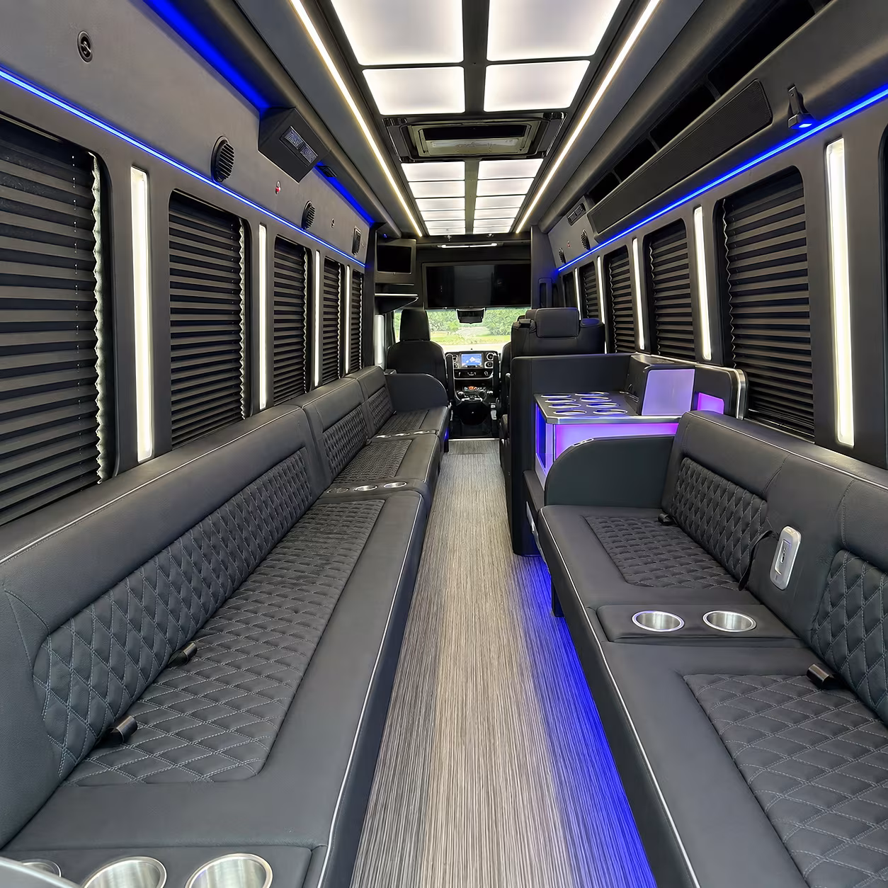Bellevue Concert & Music Festival Transportation party bus interior