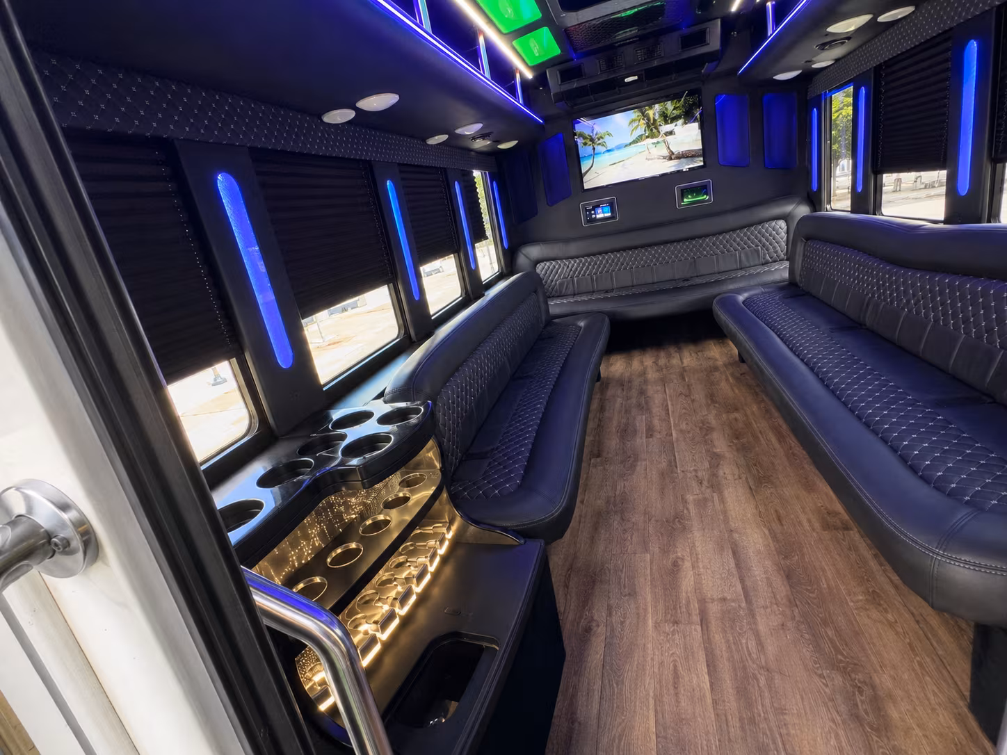Bellevue Private Event Transportation party bus exterior