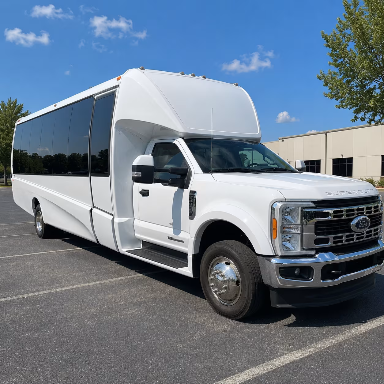 Bellevue School Event Transportation party bus exterior