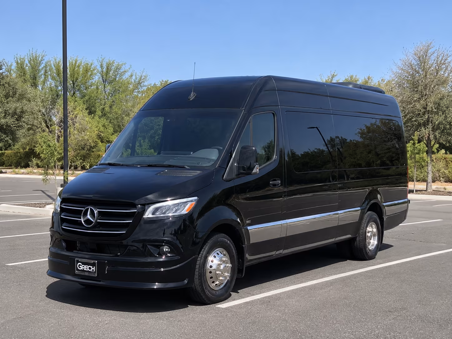 Bellevue School Event Transportation party bus exterior