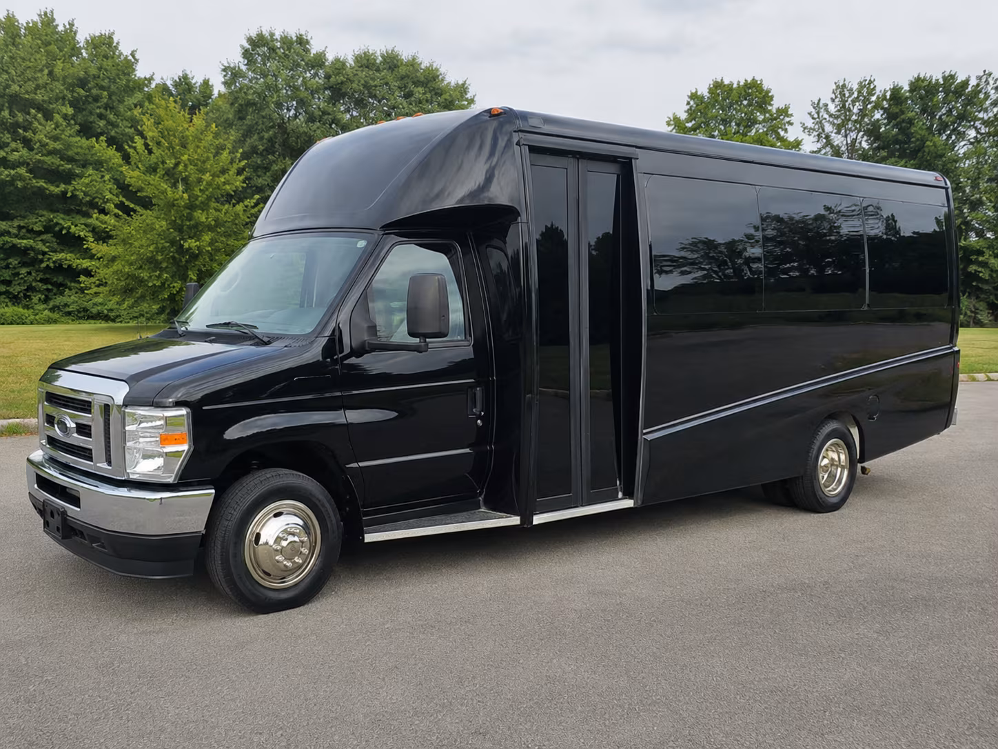 Bellevue School Event Transportation party bus exterior