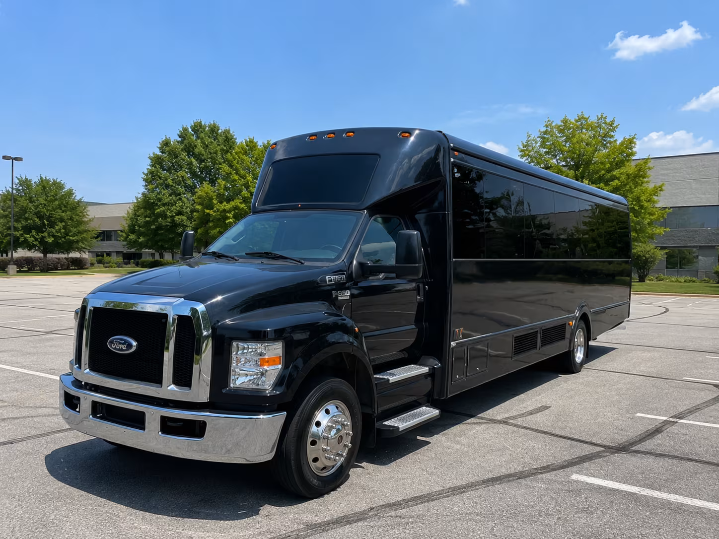 Bellevue Sporting Event Transportation party bus exterior