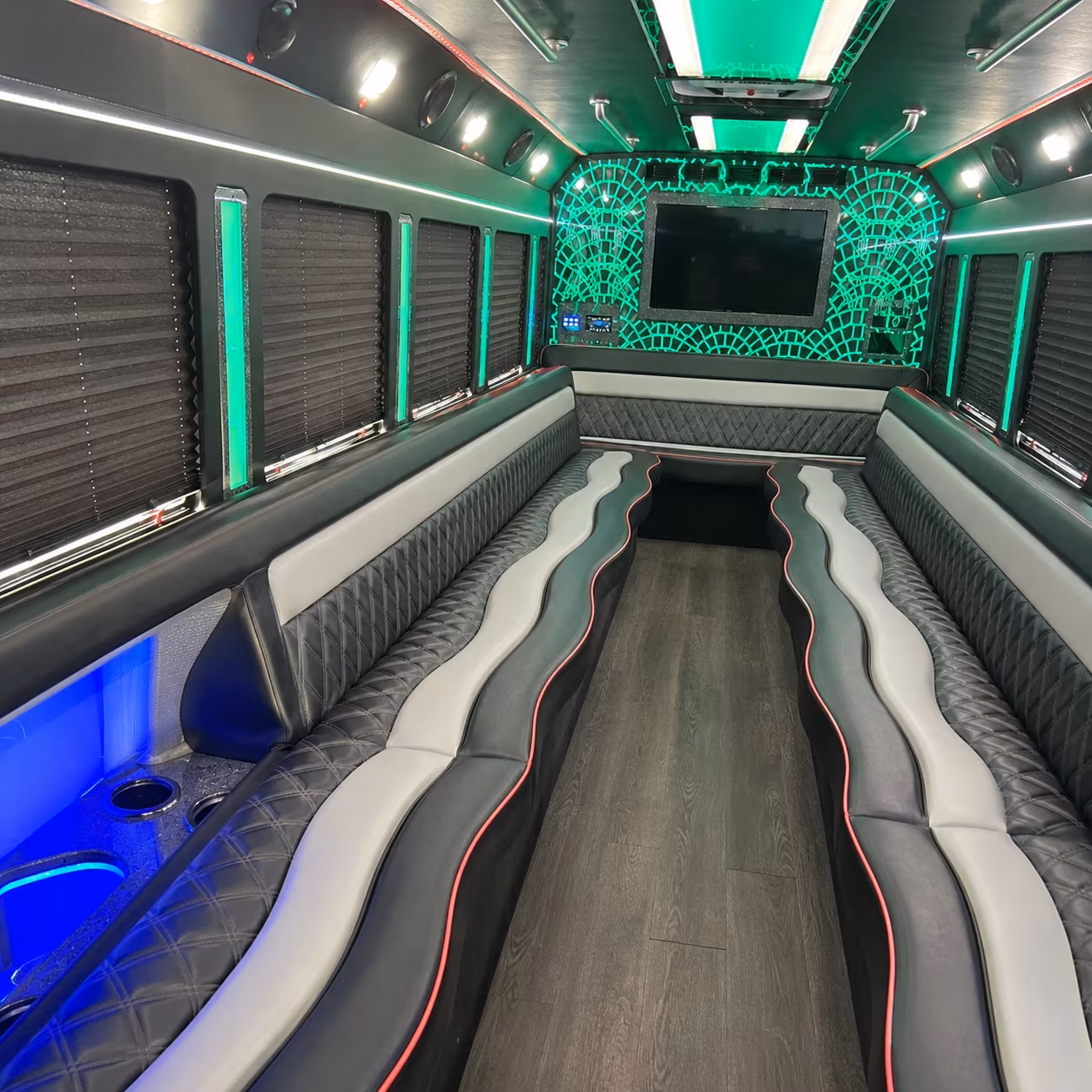 Bellevue Wedding Transportation party bus exterior