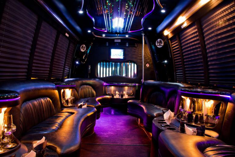 Bellevue 22 Passenger Party Bus Interior